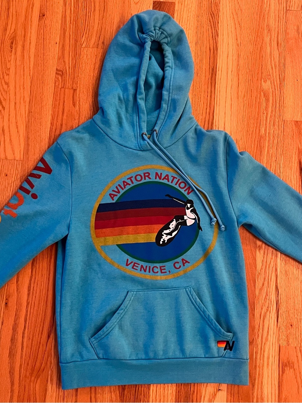 Aviator Nation Blue Hoodie Venice CA sweatshirt.